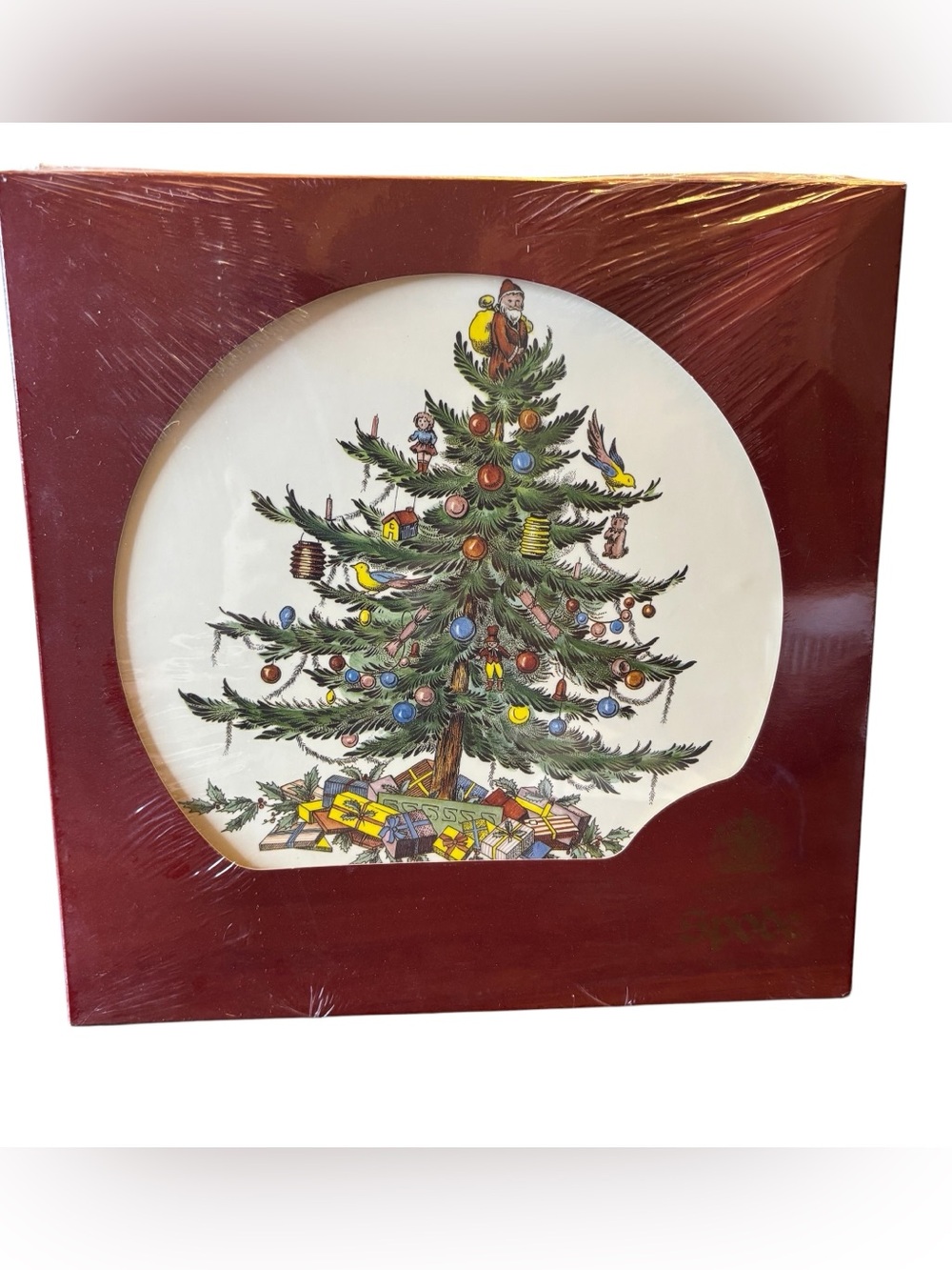 Spode NEW Christmas Tree 10 Inch Round Casserole Stand Trivet Nostalgic Vintage